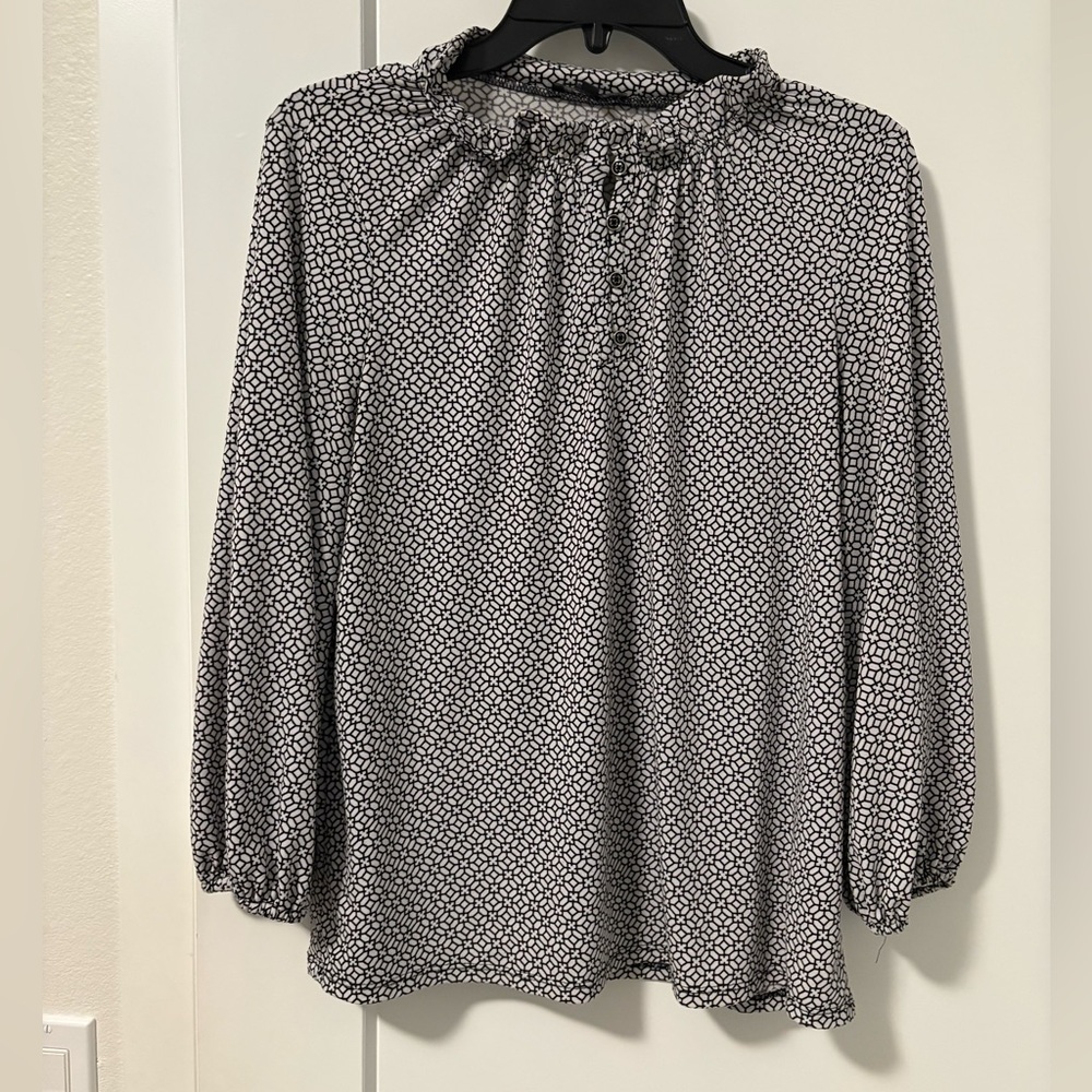 Adrianna Papell Black and White Patterned Top